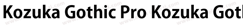 Kozuka Gothic Pro Kozuka Gothic Pro字体转换